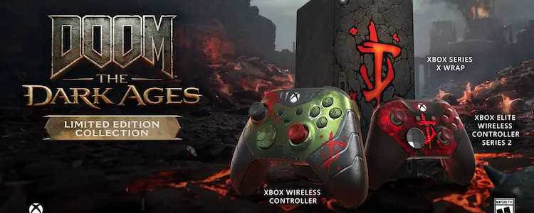 Já saíram comandos e embalagem para a Xbox com o tema de DOOM: Dark Ages